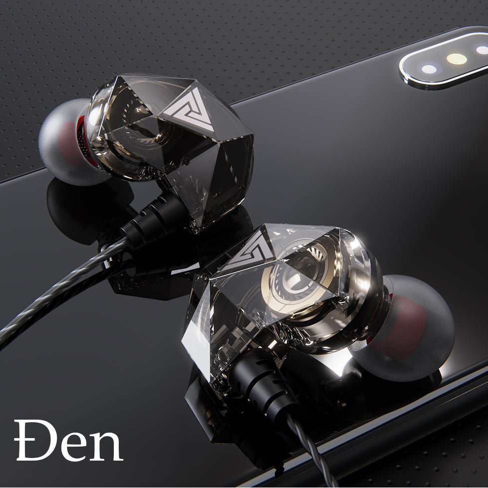 Tai Nghe Phone Nghe Nhạc Chơi Game QKZ Mới Nhất Âm Thanh Super Bass, Dây Chống Rối, Có Mic Đàm Thoại