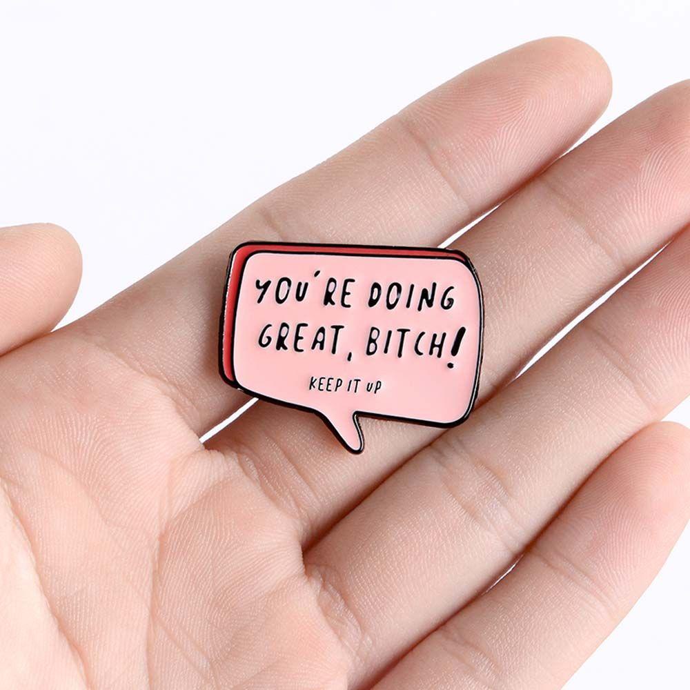 Ghim Cài Áo Hình Chữ You Are Doing Great Ngộ Nghĩnh Thời Trang