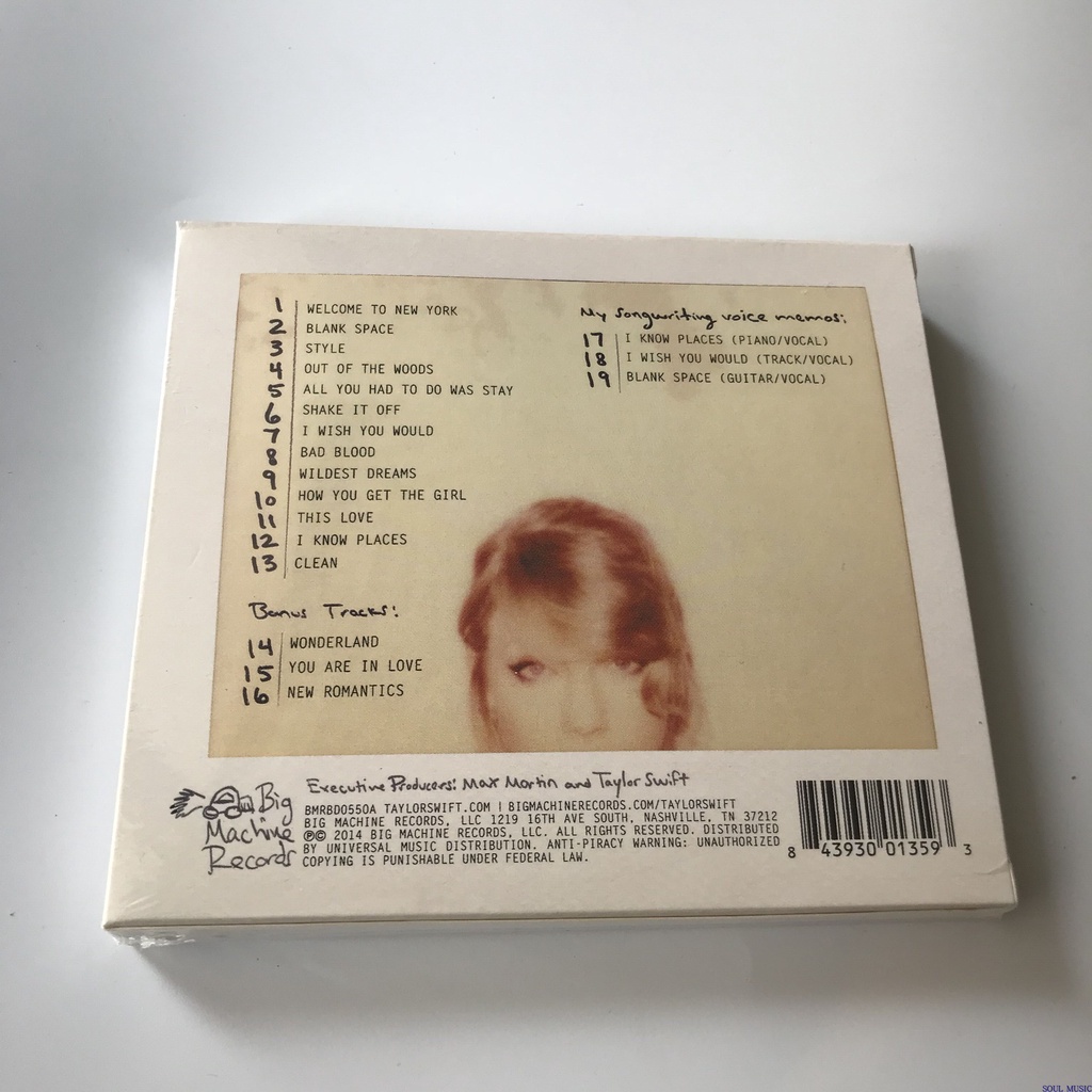 Mới Đĩa cd Sưu Tầm Các Bài Hát Của taylor swift 1989 13 beat s m aa