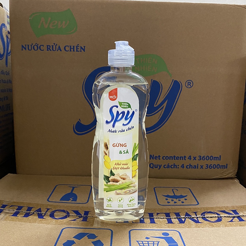 Nước rửa chén bát SPY hương Gừng Sả 380ml thiên nhiên