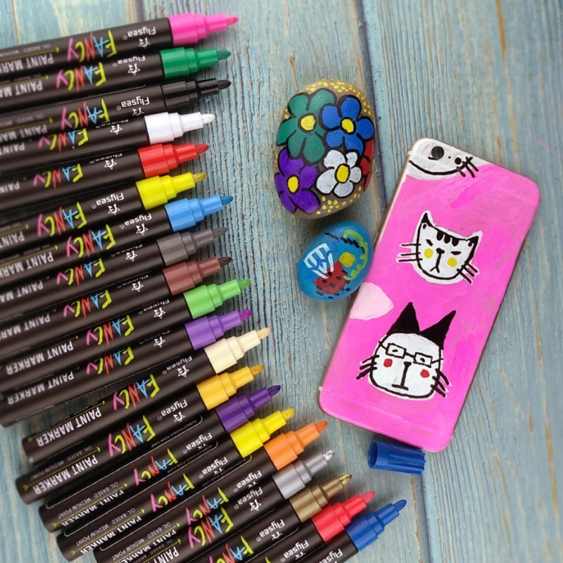 Seng Bút Lông Đánh Dấu Đa Năng 20 Màu Sắc Vĩnh Viễn Sử Dụng Hầu Hết Các Bề Mặt Để Đánh Dấu Tự