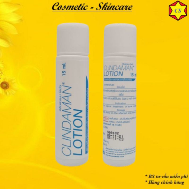 CLINDAMAN LOTION Chấm mụn giảm thâm Thái Lan 15ml