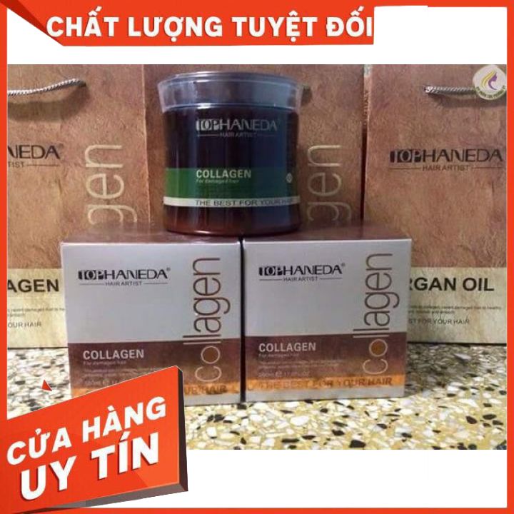 DẦU HẤP Ủ TÓC TOP HANEDA COLLAGEN SIÊU MỀM MƯỢT PHỤC HỒI TÓC  HƯ TỔN CHỐNG KHÔ TRẺ NGỌN *(CHÍNH HÃNG 500ml )