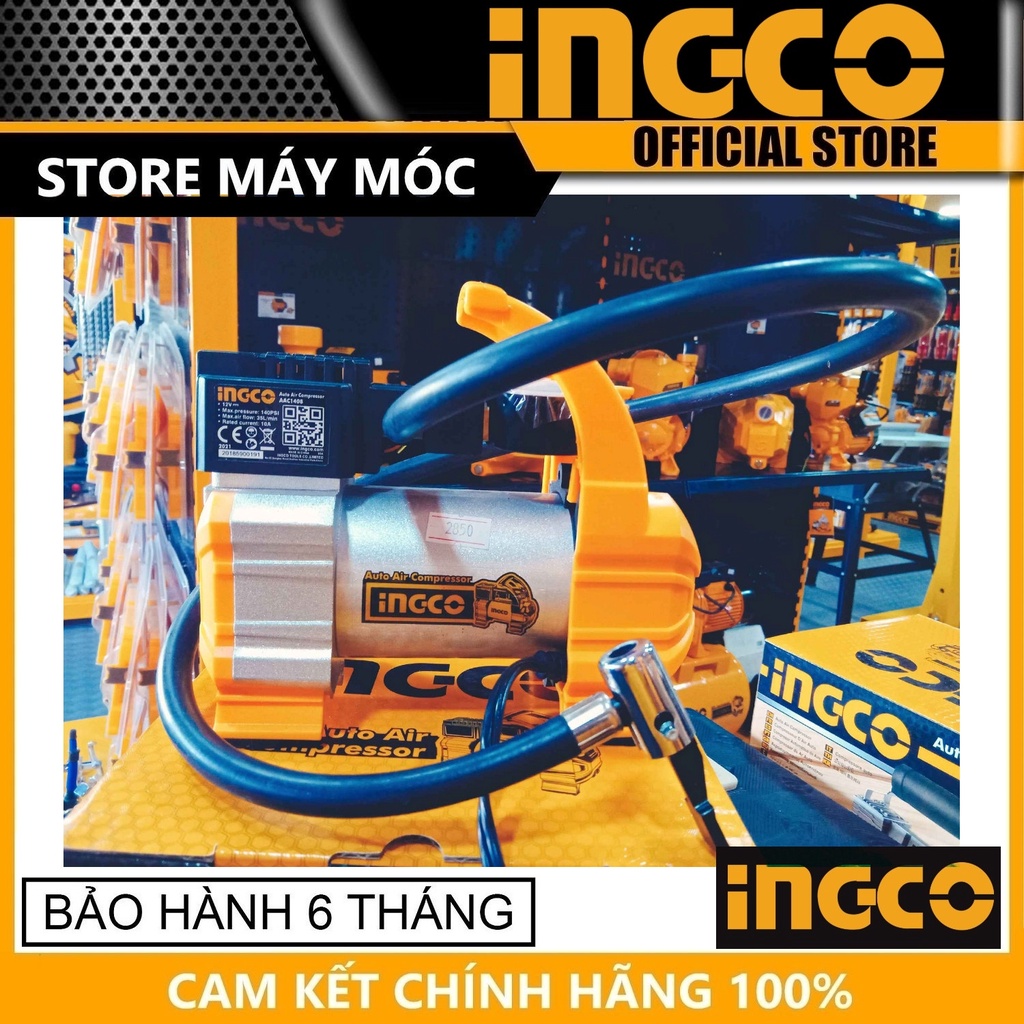 MÁY KIỂM TRA HƠI LỐP XE Ô TÔ 140 PSI INGCO AAC1408 - HÀNG CHÍNH HÃNG