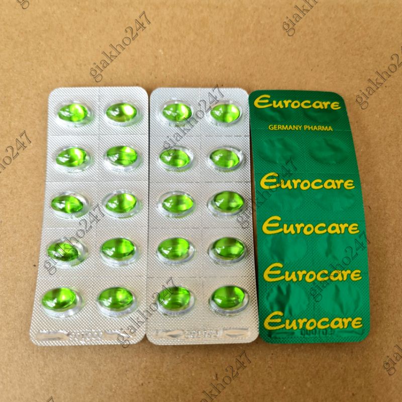 Eurocare - Giảm ho, thông thoáng mũi họng - Hộp 100 viên