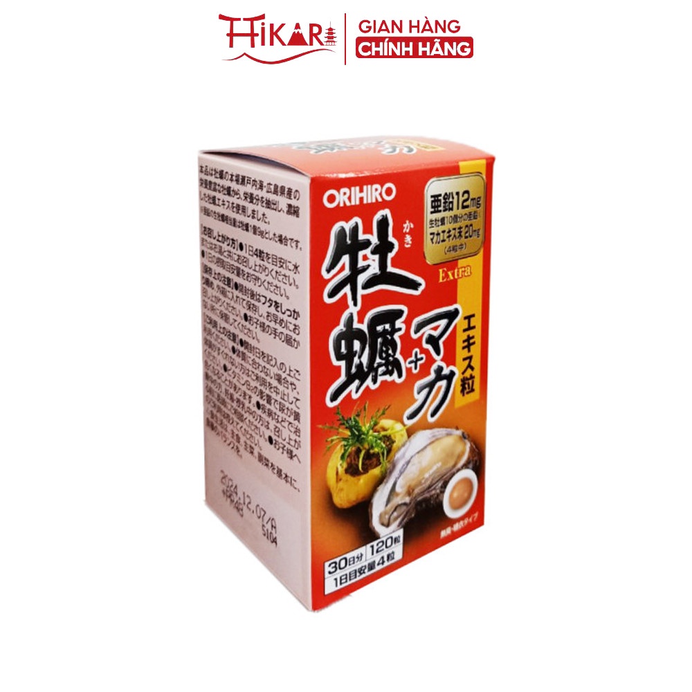 Viên uống tinh chất hàu tươi Maca tăng cường sinh lý Orihiro 120 viên