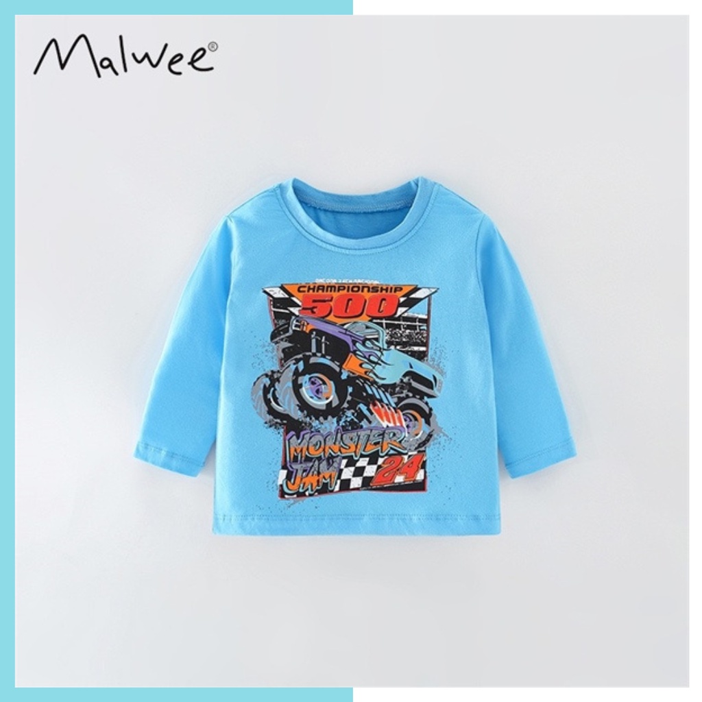 Áo cotton Malwee  xanh ô tô MW7585 cho bé trai 2-8 tuổi - Little Maven Official Store