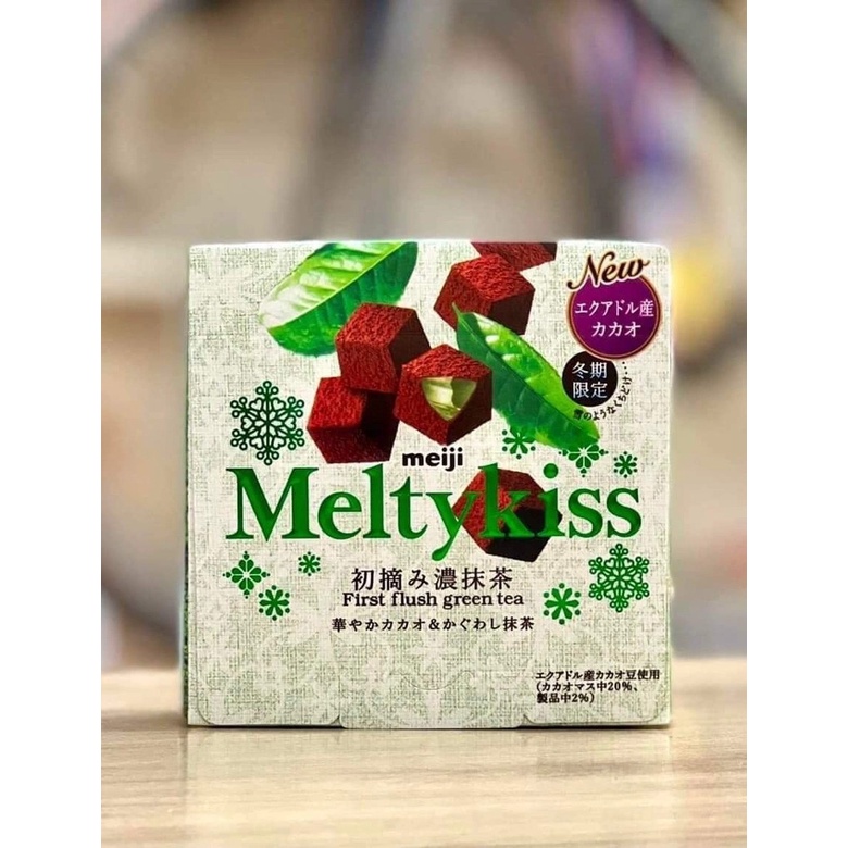 Socola tươi Meiji Meltykiss 56g Melty Kiss vị vani, trà xanh, dâu tây nội địa Nhật Bản
