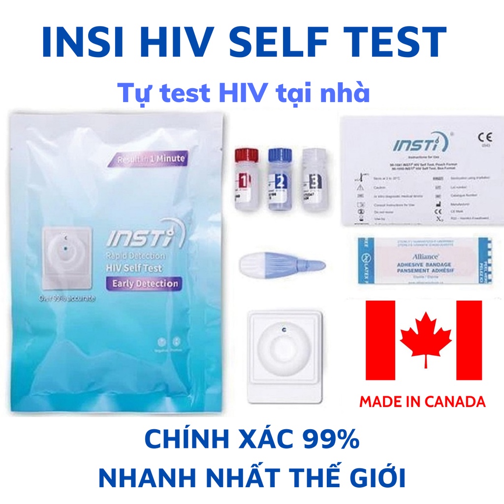 Bộ Xét nghiệm HIV SD BioLine 1/2 3.0 nhập khẩu từ Hàn Quốc, cho kết quả chính xác cao