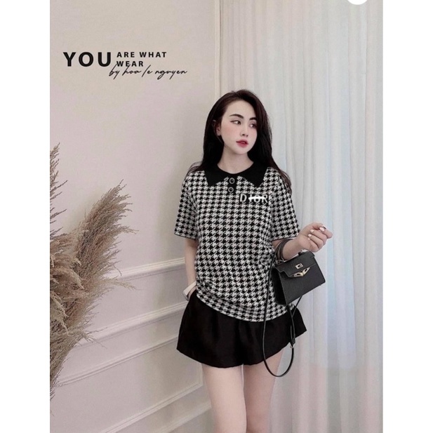 [ CÓ ẢNH THẬT + VIDEO TỰ QUAY ] Áo Cổ Sơ Mi Chất Len From Rộng Mix Đồ Cực Xinh