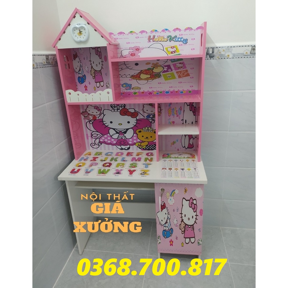 Bàn học sinh nhựa hình công chúa và đô rê mon mẫu 1m mới 100% không có ghế