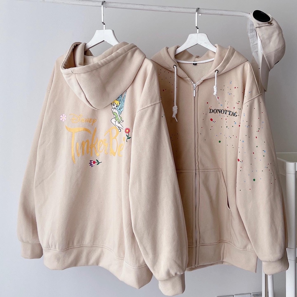 Áo hoodie nỉ TINKERBELL (ảnh thật chụp tại shop)