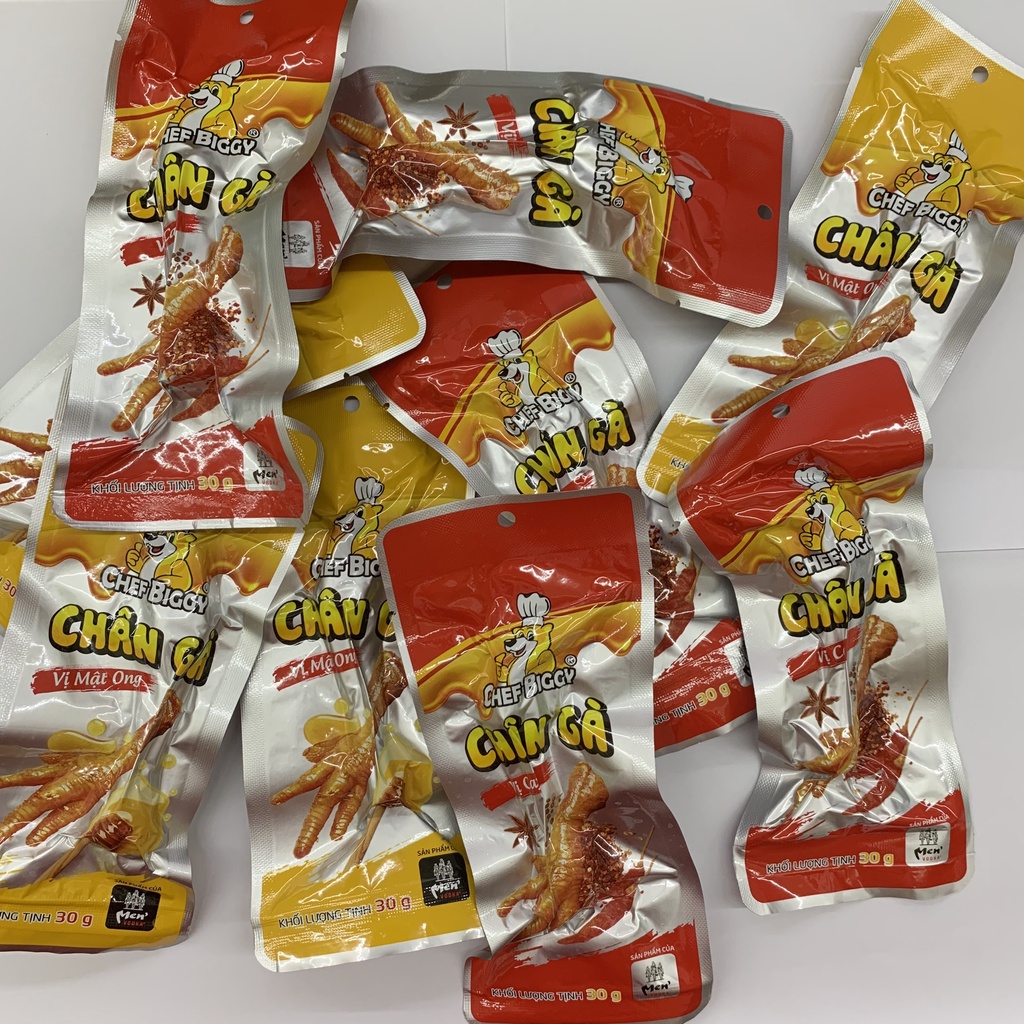 CHÂN GÀ ĂN LIỀN CHEF BIGGY  HAI HƯƠNG VỊ: VỊ MẬT ONG TỰ NHIÊN - VỊ CAY TÊ TÊ | BigBuy360 - bigbuy360.vn