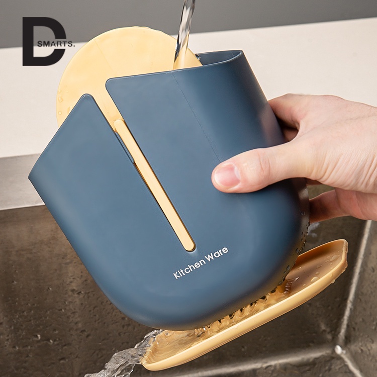 Hộp đựng đũa muỗng 4 ngăn cao cấp Khay đựng thìa đũa chống ẩm ướt