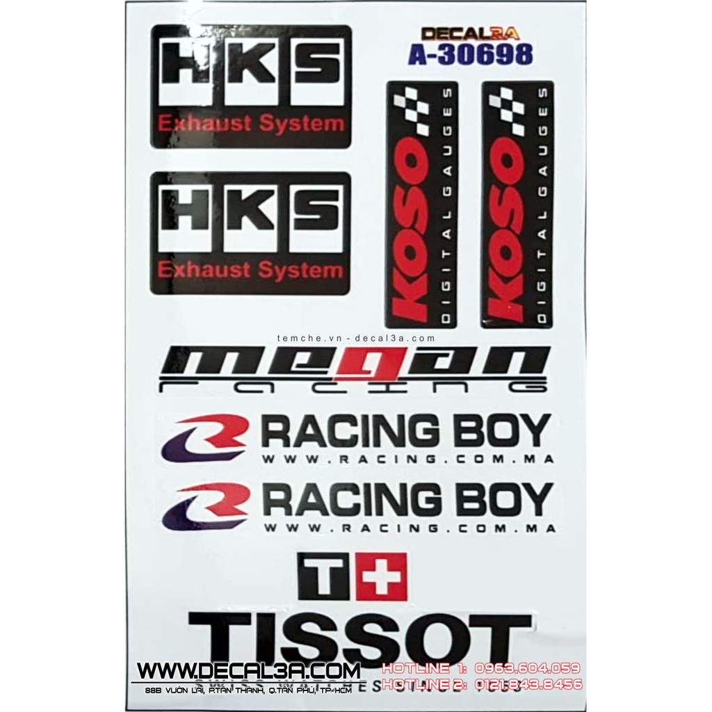 Tem Tấm logo decal Dán xe
