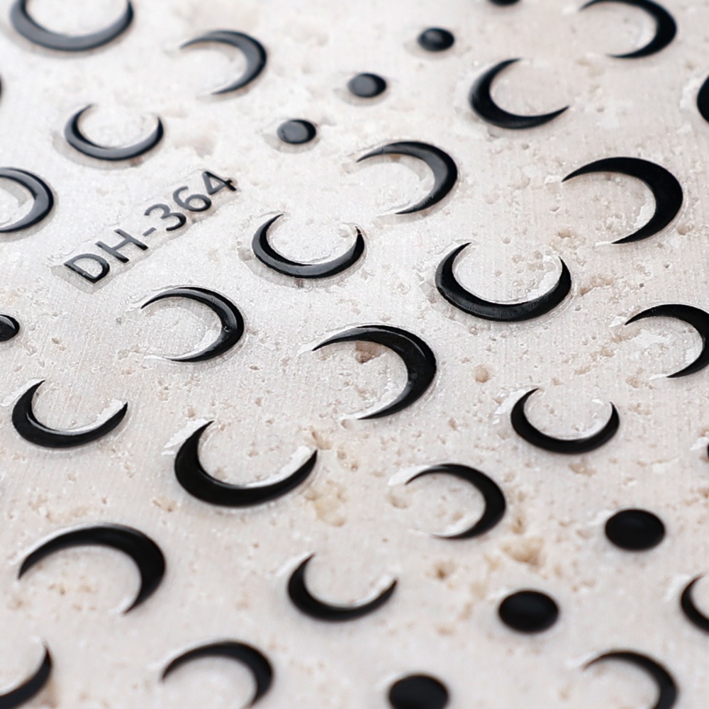 1 Tờ Nhãn Dán Họa Tiết Trăng Lưỡi Liềm 3D Tự Dính Trang Trí Móng Tay