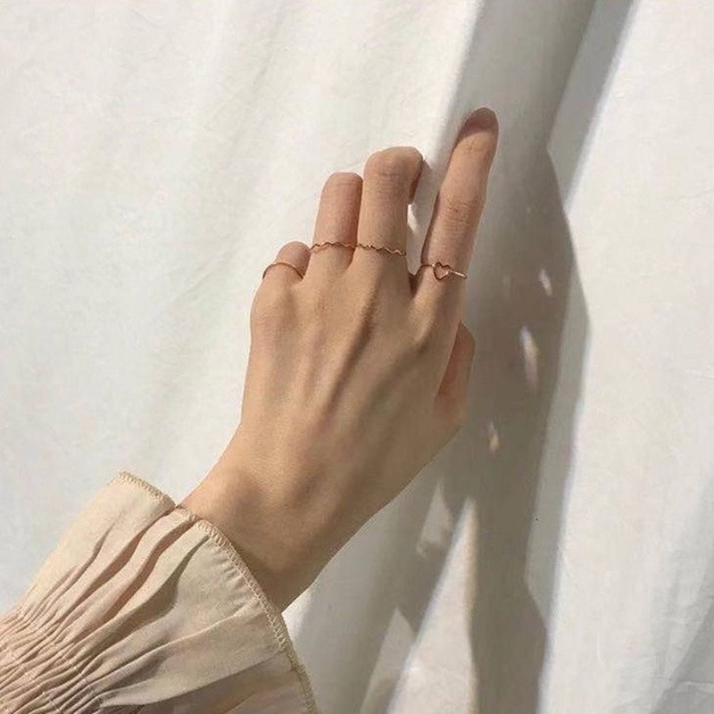 Nhẫn hợp kim phong cách Nhật Bản sang trọng 210807