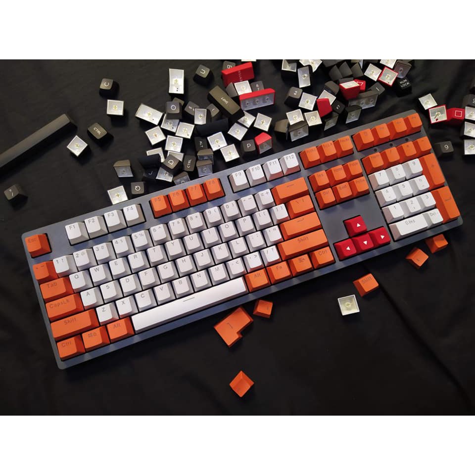 KEYCAPS xuyên LED Cho bàn Phím Cơ, Nhựa ABS, Bộ Phối 2 Màu