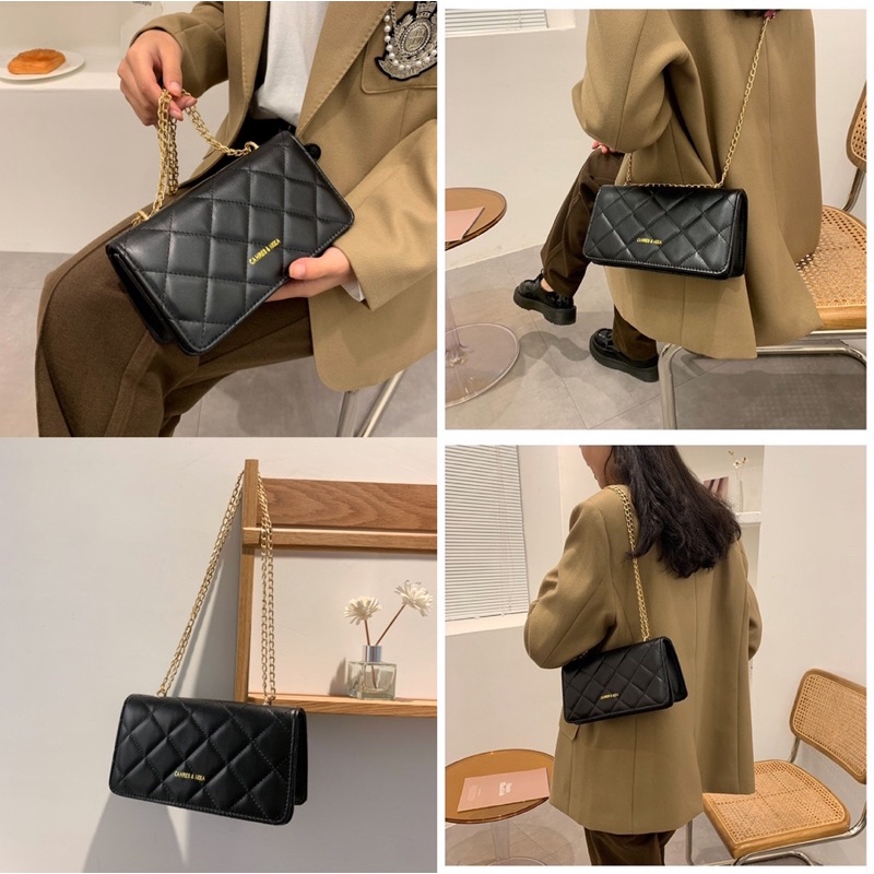 Túi ví nữ đeo chéo chần ô giá rẻ mẫu mới thời trang cao cấp đi chơi dự tiệc DIOMI