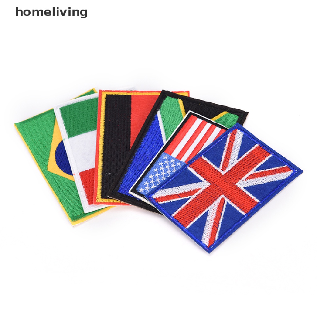 Miếng Dán Ủi Quần Áo Thêu Hình Quốc Gia