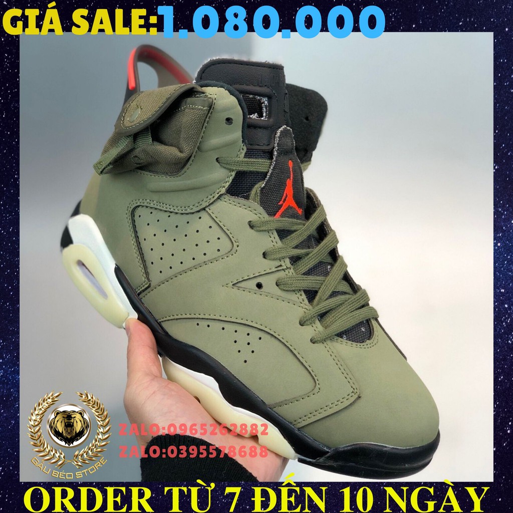 📦 FULLBOX 🌐 ORDER 🎀 SALE 50% 🎀 💯 ẢNH THẬT 🏷 Travis Scott x Air Jordan 6 AJ6 🏷 👟 GIÀY NAM NỮ 👟