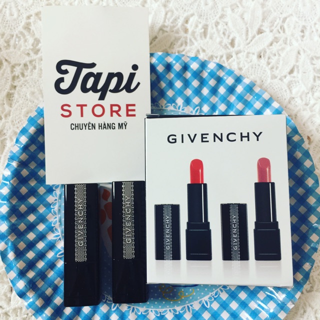 Set son Givenchy Rouge Interdit Mini Lip Duo