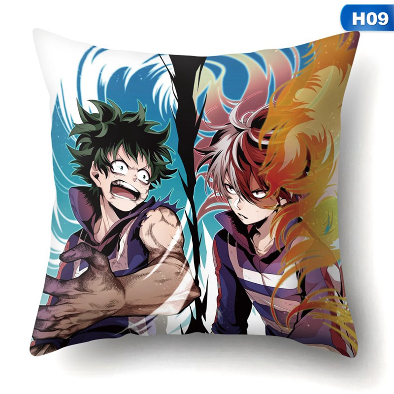 Vỏ Gối Cotton Lanh Họa Tiết My Hero Academia Trang Trí Nhà Cửa / Ghế Sofa