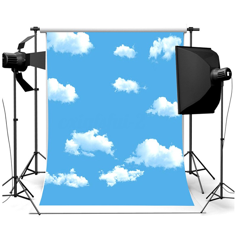 3x5ft Blue Sky White Cloud Photography Backdrop Screen Background