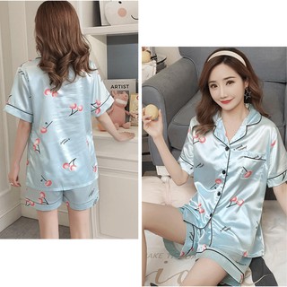 Đồ ngủ Lụa mặc nhà Pyjama Luxury 2DECEMBER, Hồng Cherry PY09