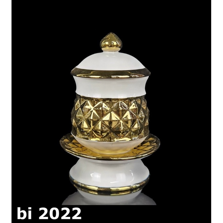 Bộ Thờ Cúng - Gồm Bình, Lư, Dĩa, Án… Màu Vàng ZicZac Cao Cấp