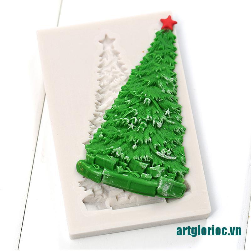 hot&Xmas Tree Silicone Fondant Mould Cake Decor Sugar Chocolate Baking Mold