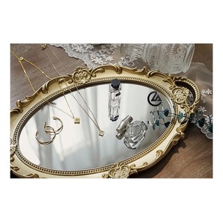Khay gương vintage sang trọng,khay gương trang trí ,phụ kiện chụp ảnh trang sức, mỹ phẩm...