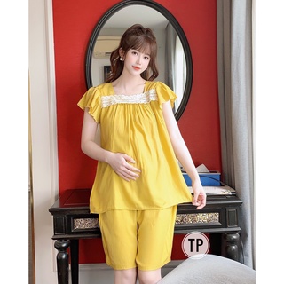 BỘ LỬNG MẶC BẦU - SAU SINH (Vải Đũi Tơ Siêu Mềm Mát)