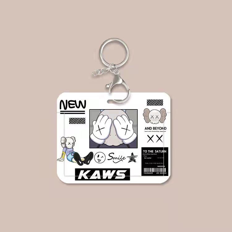 Giá Đỡ Thẻ ID Hình KAWS Phong Cách Đường Phố Đơn Giản