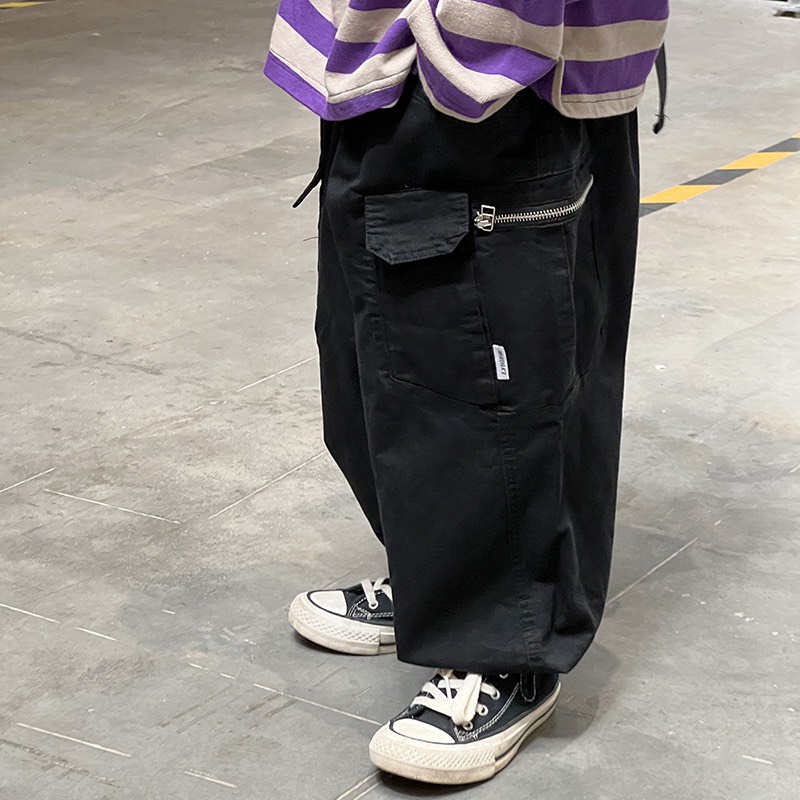 Quần Jogger kaki túi hộp ống rộng phong cách cho bé Q852 [FORM TO HƠN 0.5 SIZE]