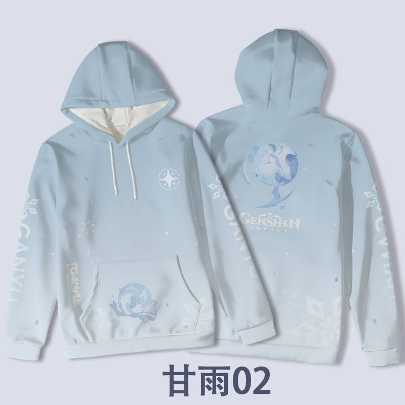Áo Hoodie Tay Dài Cosplay Nhân Vật Barbara Ganyu Trong Anime Aie Genshin Impact Plus Size