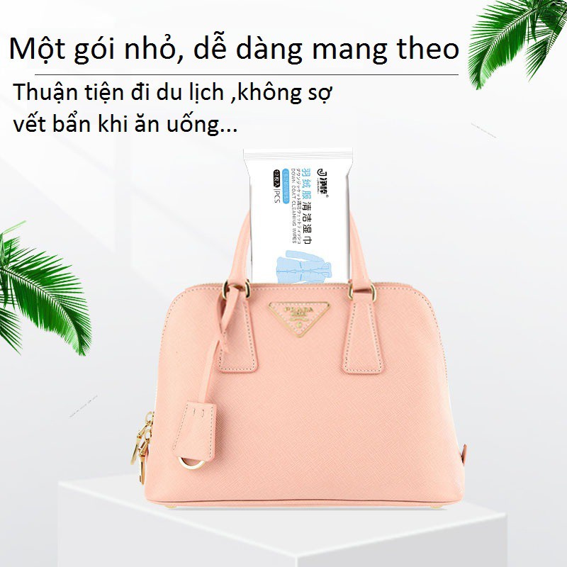 Khăn ướt nhật bản -chuyên lau vết bẩn trên áo khoác và giầy trắng-1 bịch 12 miếng