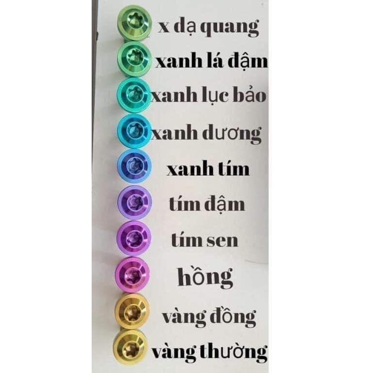 Ốc tian gr5 6l10 6l15 dù to bắt nón  bảo hiểm - áo xe các loại