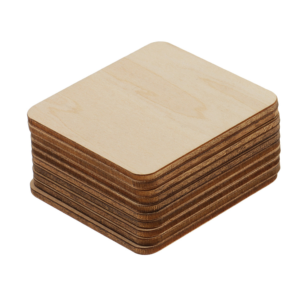 Set 10/ 50/ 100 miếng gỗ vuông tự trang trí tiện lợi