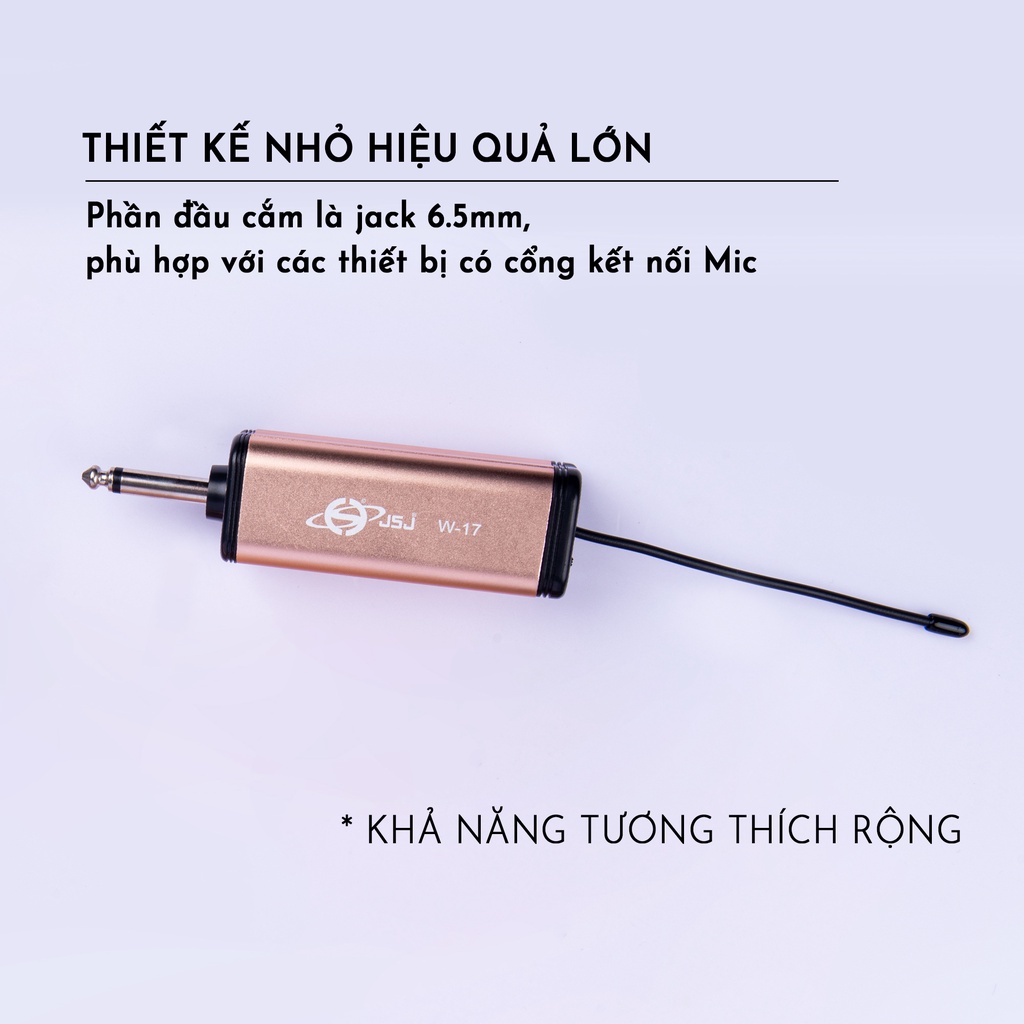 Micro karaoke không dây cao cấp JSJ W17 có tích hợp màn hình led chuyên nghiệp công nghệ giảm tiếng ồn thông minh