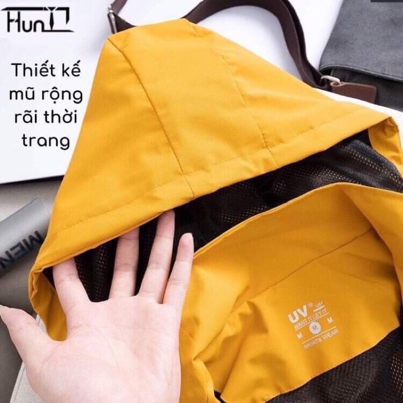 Áo khoác gió cao cấp 2 lớp, chất gió tráng bạc, chống nước,chống gió, ngăn tia UV tuyệt đối
