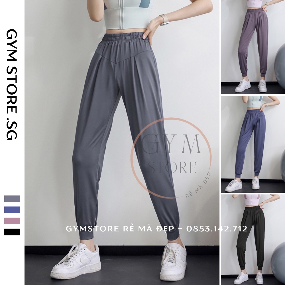 Quần Jogger Nữ Thun Co Giãn Thoáng Mát Tập Gym Yoga Zumba Đồ Tập Nữ Rẻ Đẹp GYMSTORE 149