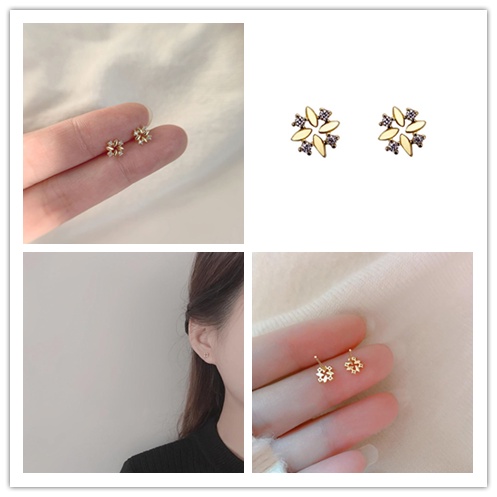 Khuyên Tai Đính Đá Phong Cách Hàn Quốc Thời Trang Cho Nữ