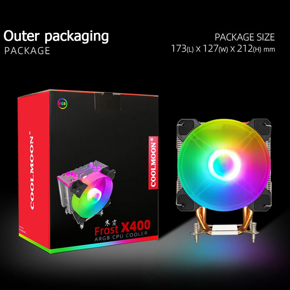 Tản CPU Coolmoon X400 New - Full Box - Support các loại socket Intel 15xx,1366,2100, AMD - BH 06 Tháng | BigBuy360 - bigbuy360.vn