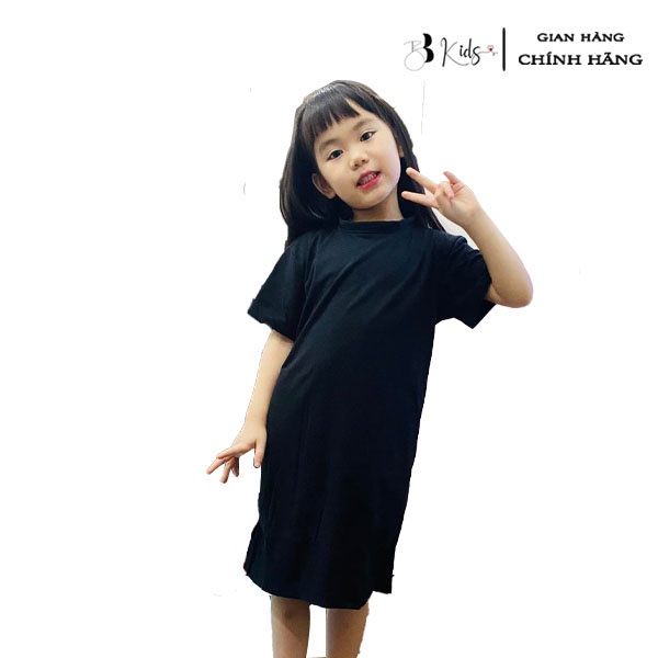 Váy Xuông, Xoắn Lưng Cá Tính BB kids Cho bé, Chất liệu Cotton( Màu Đen)