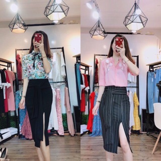 Chân váy xẻ trước đẹp lung linh