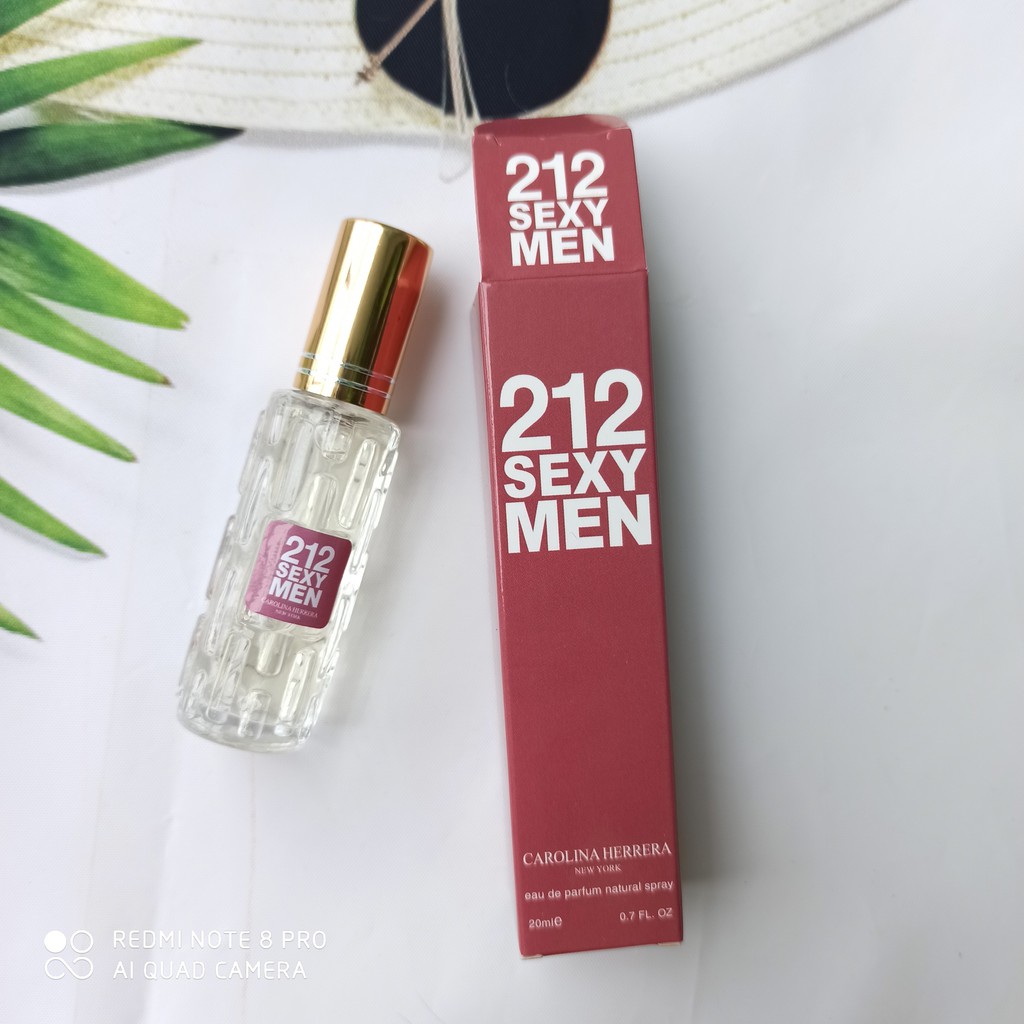 Nước hoa mini 212 Sexy Men nam 20ml dạng xịt- mẫu 4d-Mùi 212 Sexy Men