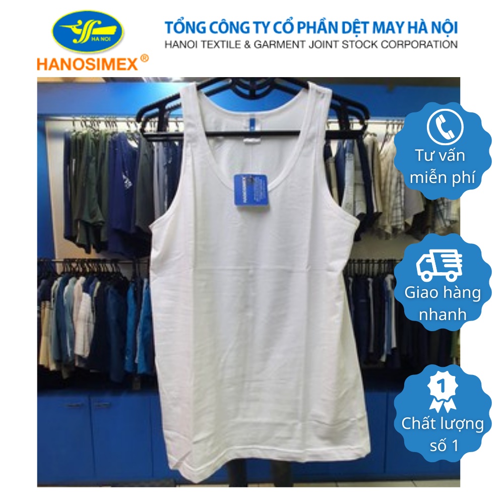 Áo Ba Lỗ Trắng Truyền Thống HANOSIMEX - Hàng Việt Nam chất lượng cao