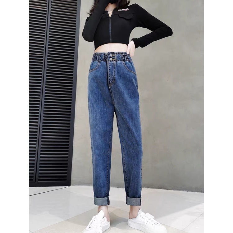 QUẦN JEAN THỤNG LƯNG THUN XANH FOM DÁNG CỰC ĐẸP PHONG CÁCH MÙA HÈ 2022 BIGSIZE 50-90KG