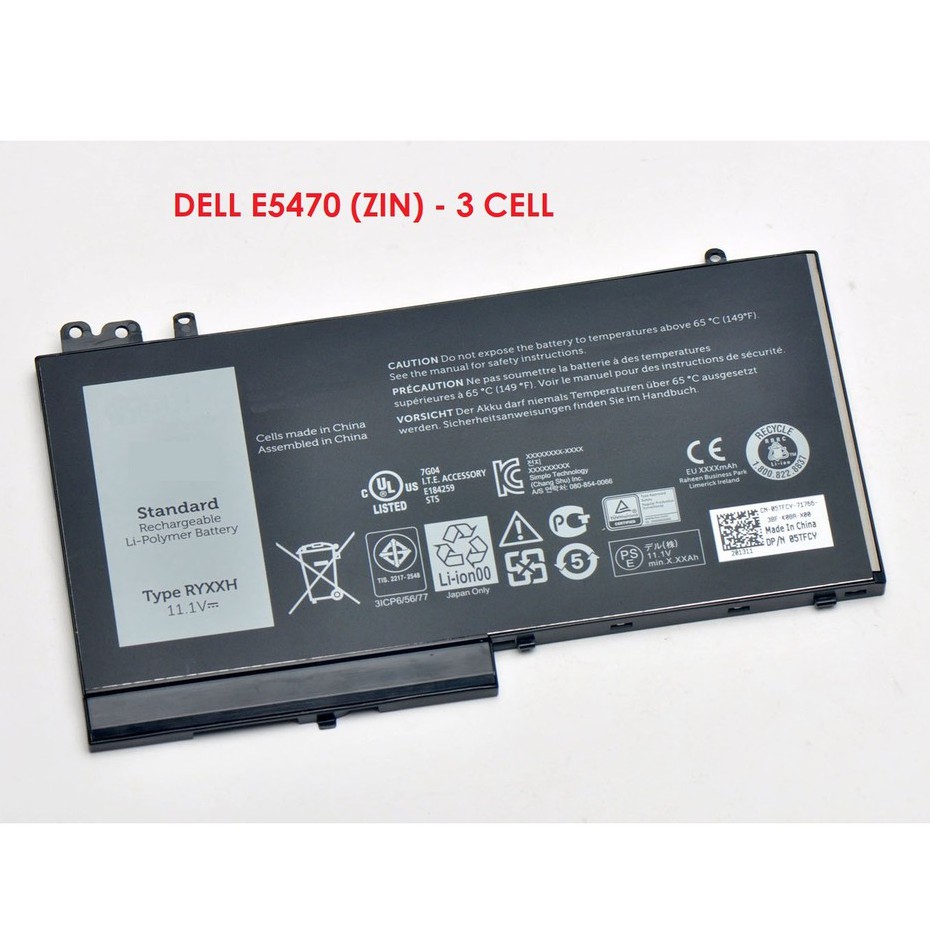 (BATTERY) PIN LAPTOP DELL LATITUDE E5470 (ZIN) - 3 CELL 4 CELL - Latitude E5270 E5470 E5570 Precision 15 3510